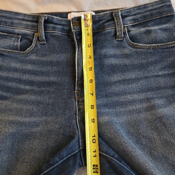 Evereve The Ever Straight High Rise Fit Medium Blue Denim Wash Stretch - Picture 8 of 10